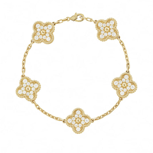 VANESSA CRYSTAL BRACELET- GOLD