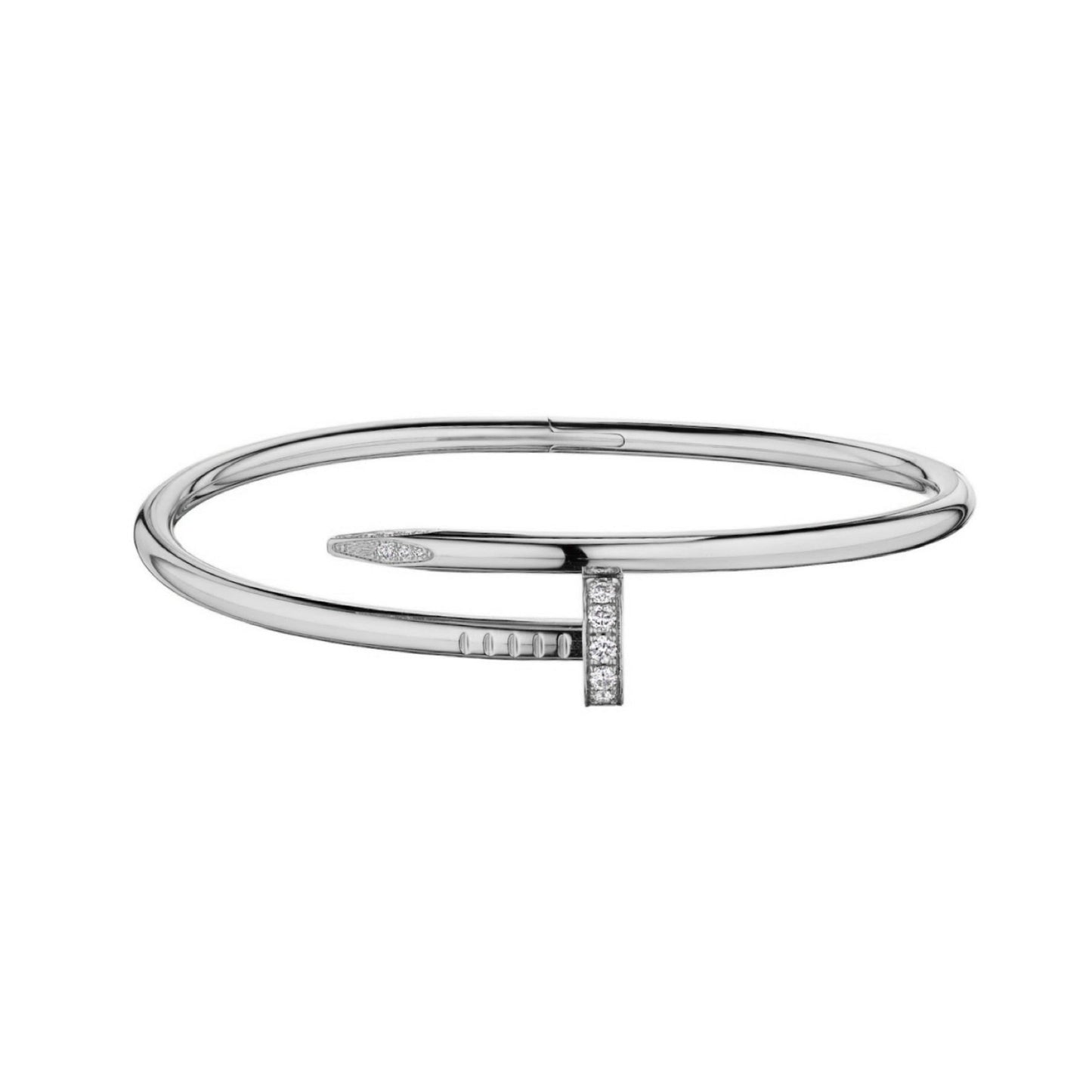 CARINA BANGLE- SILVER + CRYSTAL