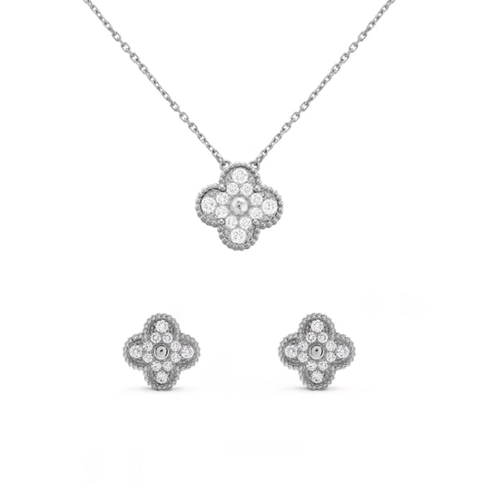 VANESSA CRYSTAL SET- SILVER