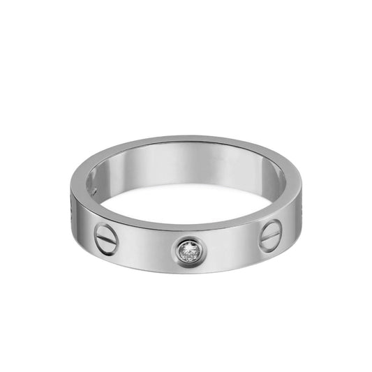 CARTI RING- SILVER + 3 CRYSTAL