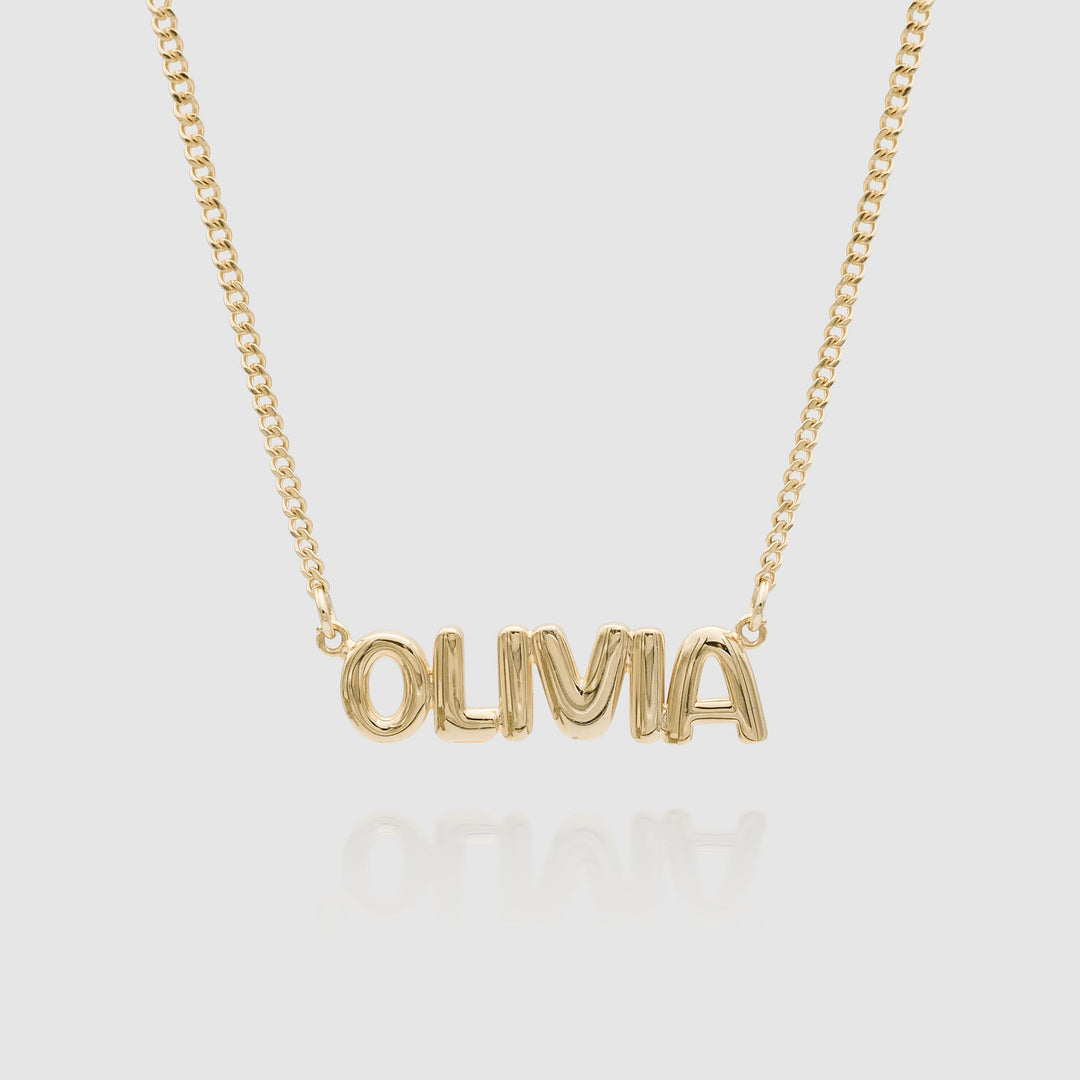 MINI BALLOON LETTER NECKLACE GOLD