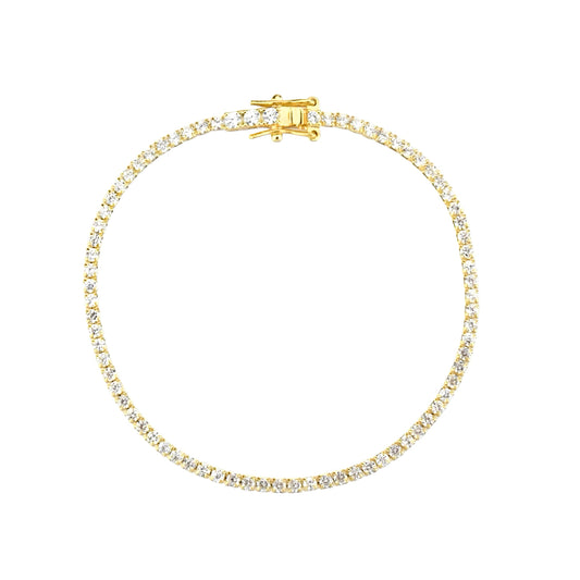 SARINA 2MM TENNIS BRACELET- GOLD