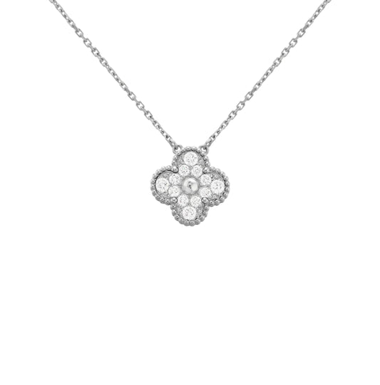 VANESSA CRYSTAL NECKLACE- SILVER