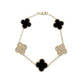 VANESSA CRYSTAL BRACELET GOLD + ONYX BLACK