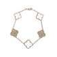 VANESSA CRYSTAL BRACELET GOLD + PEARL