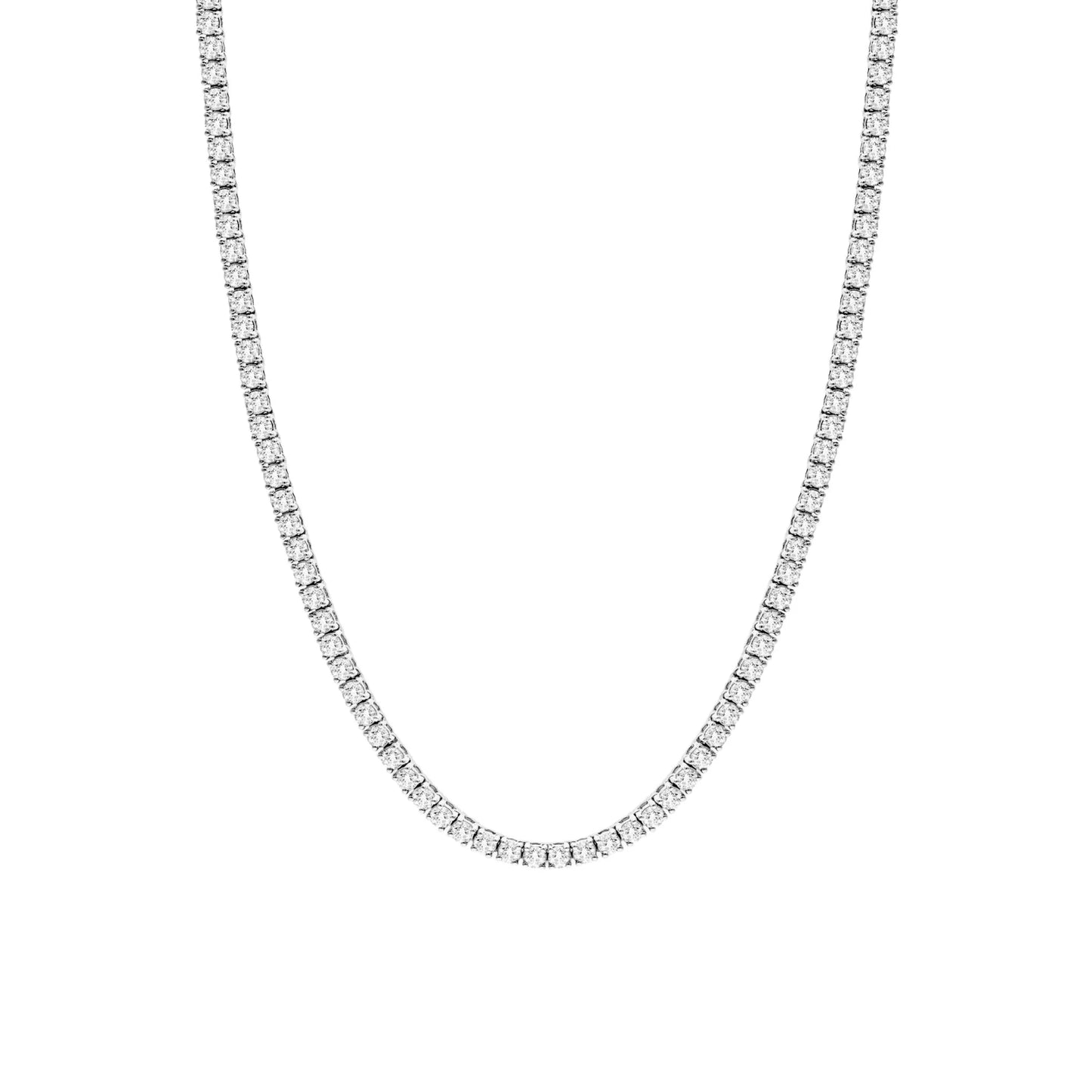 TALIA 3MM TENNIS NECKLACE SILVER