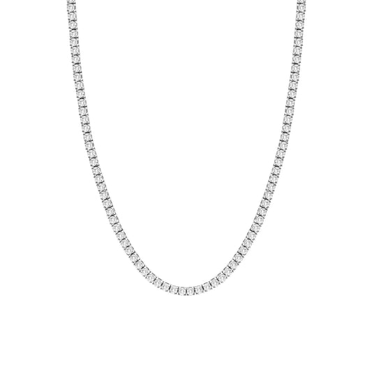 TALIA 3MM TENNIS NECKLACE SILVER