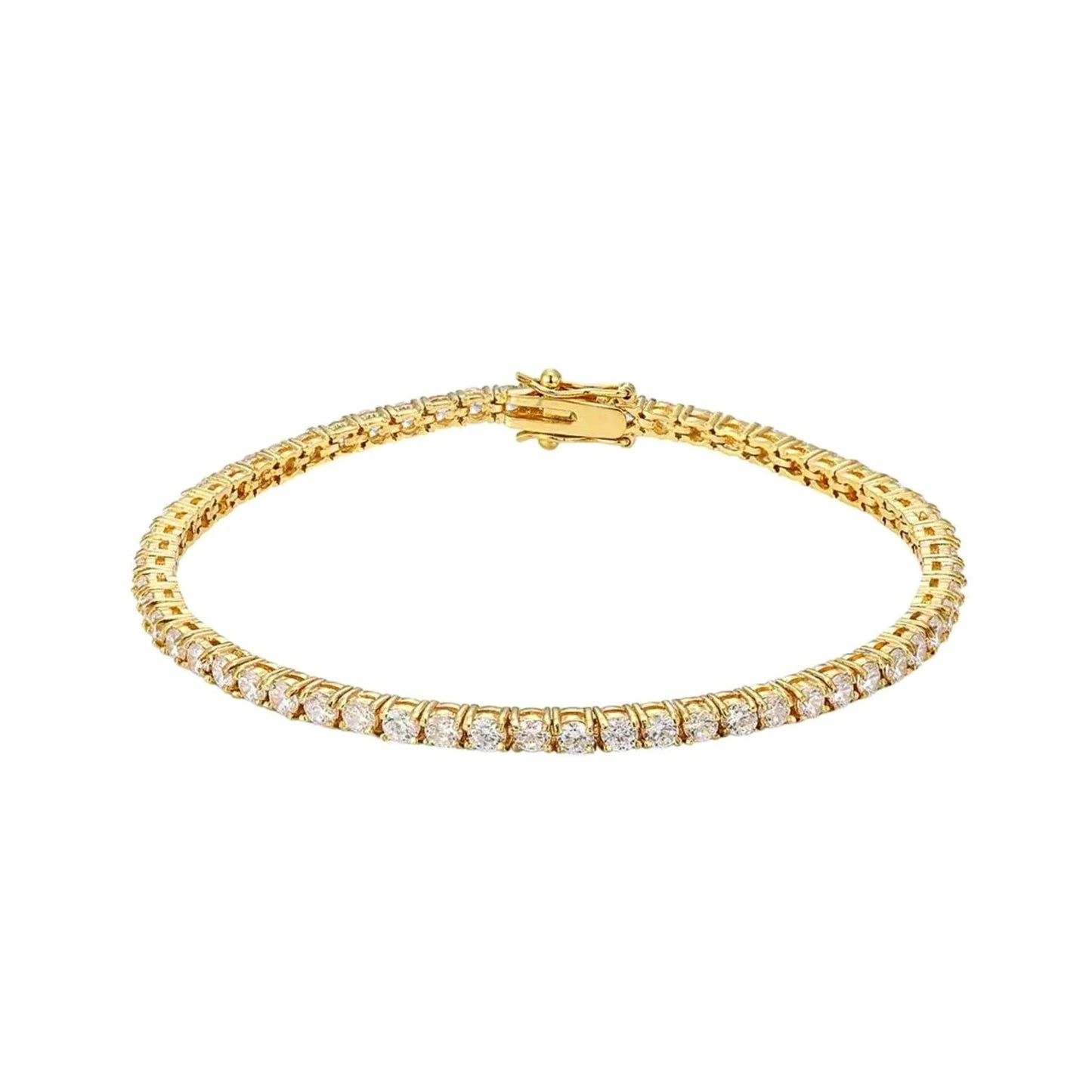 TALIA 3MM TENNIS BRACELET GOLD