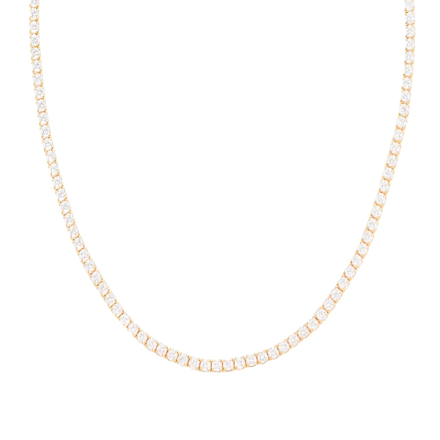 SARINA 2MM TENNIS NECKLACE GOLD