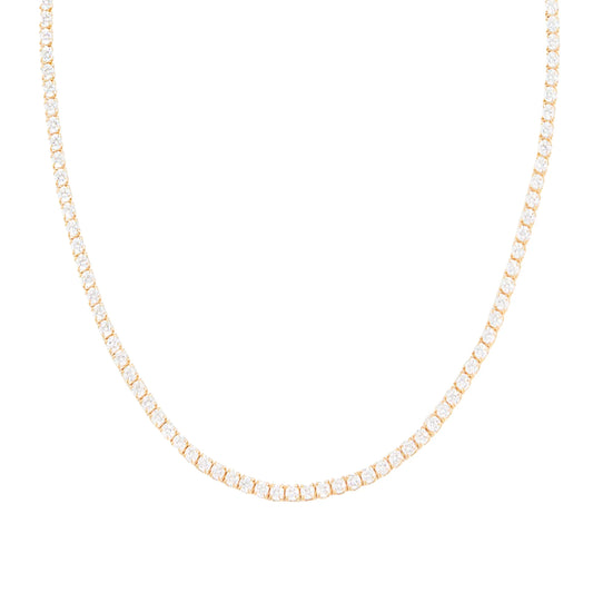 SARINA 2MM TENNIS NECKLACE GOLD