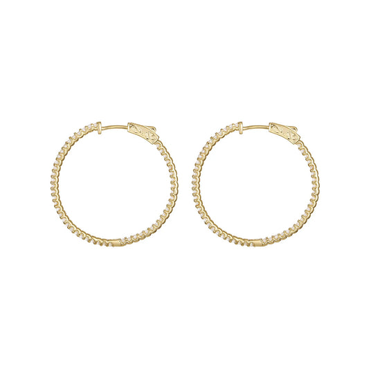 GOLD PLATED DAINTY HOOP EARRINGS