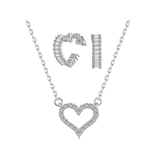 AMOUR HEART SET SILVER