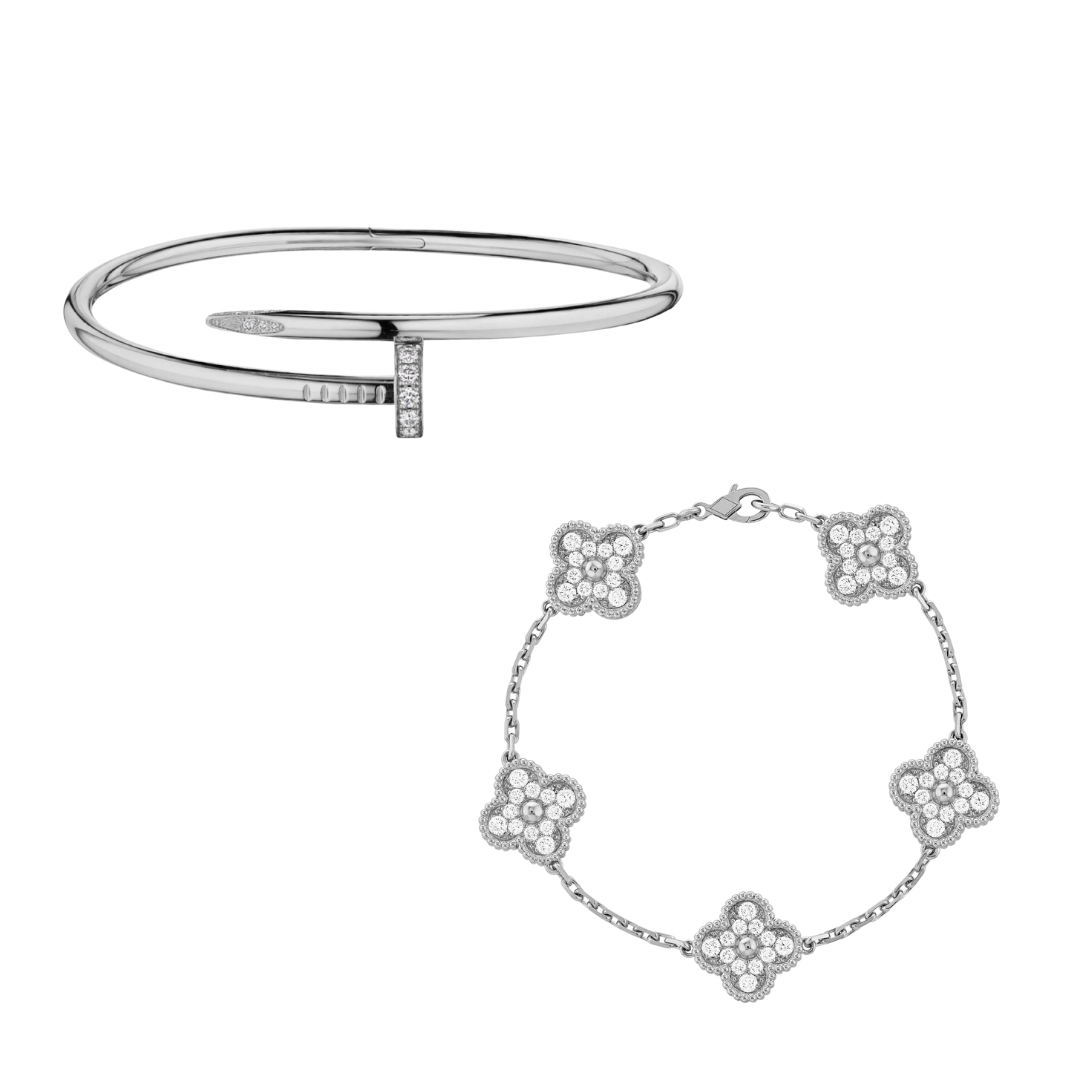 VANESSA + CARINA CRYSTAL SET- SILVER