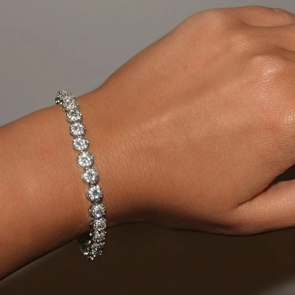 ANGEL TENNIS BRACELET- SILVER