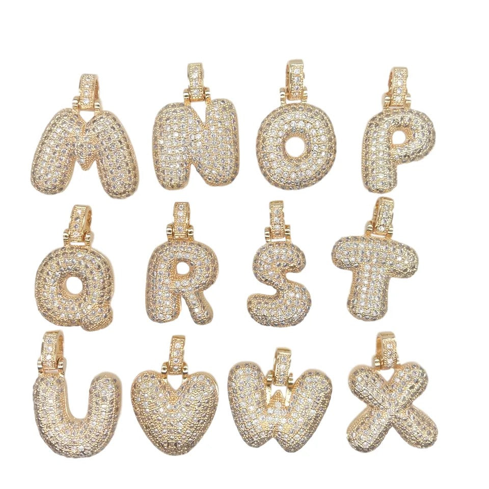 BALLOON LETTER NECKLACE GOLD