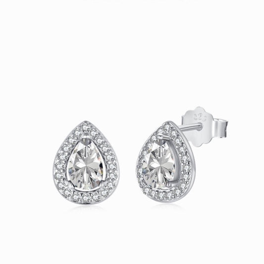 HALO PEAR EARRINGS-