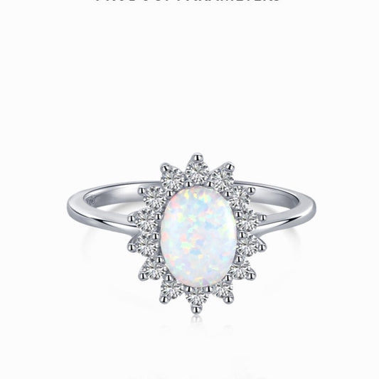 STERLING SILVER OPAL RING