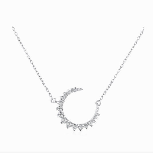 STERLING SILVER CRESCENT NECKLACE