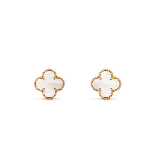 VANESSA EARRINGS GOLD + PEARL